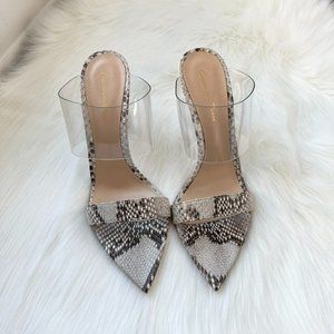 Gianvito Rossi Women's Pitone Wild Rock Heels Size 39.5